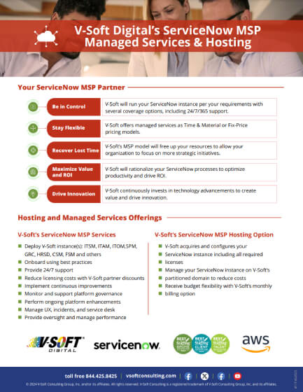 ServiceNow MSP Managed Services & Hosting